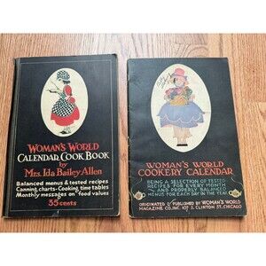 1920s Women’s World Calendar Cookbook & Cookery Calendar Vintage Advertising